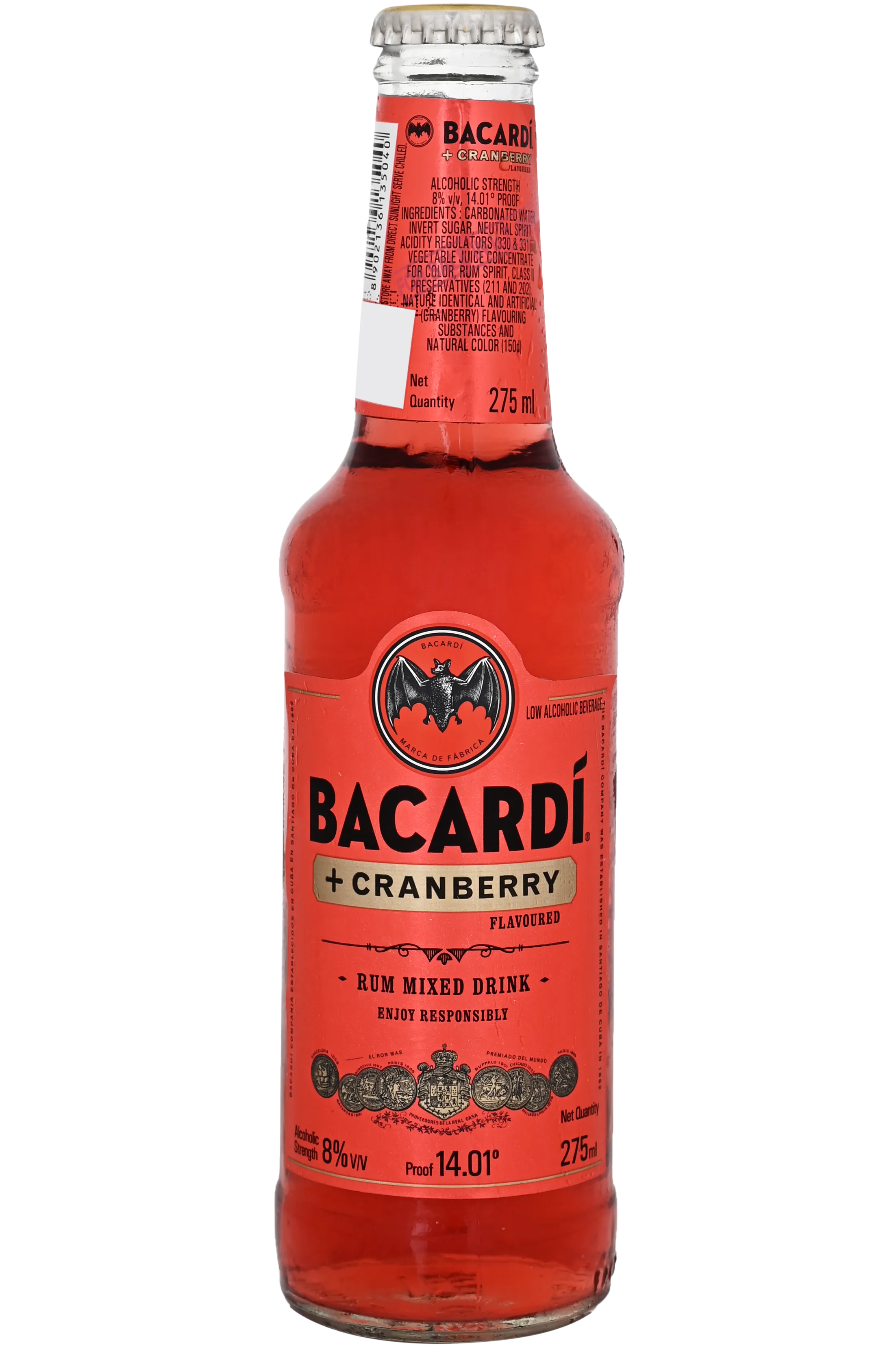 Buy Bacardi Cranberry Flavoured Rum Available in 275 ml